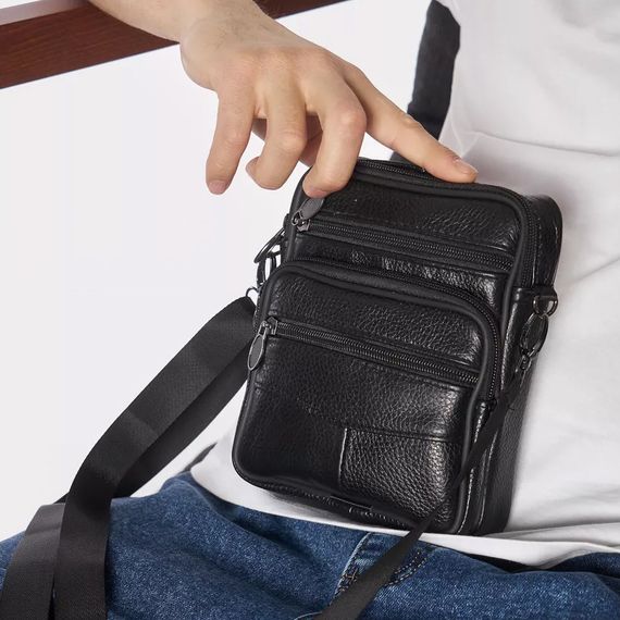 Практична чоловіча сумка слінг, Офісна сумка-месенджер, Сучасний месенджер, Сумка для документів зручна EJ-90 | Зображення 2