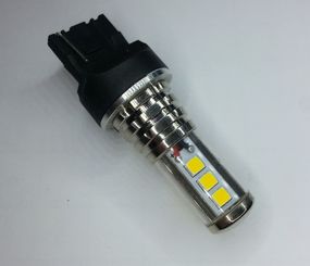 Светодиодная желтая автолампа 7440(W21W)-T20 27W LG Chip (250Lm) Yellow одноконтактная