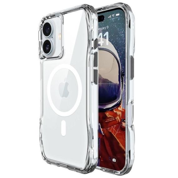 Чехол TPU Space Octagon with MagSafe для Apple iPhone 17 (6.3") Clear | Зображення 1