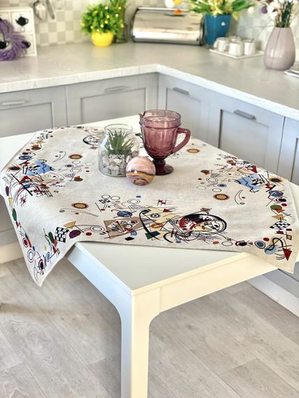 Скатертина гобеленова KLEIN Limaso, 93x93, Квадратна, Повсякденний, Без люрексу, 60% поліестер, 24% бавовна, 16% акрил, Гобелен | Зображення 4