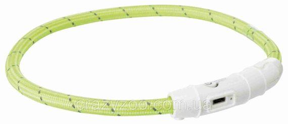 Нашийник для собак Trixie L-XL зелений, що світиться 0.7х65 см TX-12702