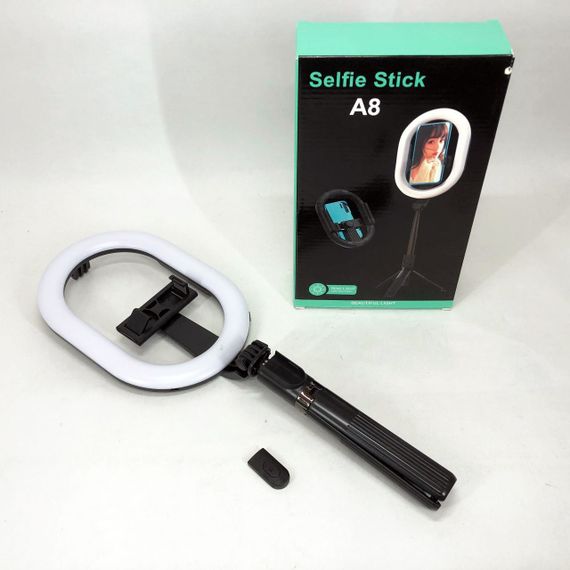 Лампа для зйомки з телефону Selfie Stick A8, Led кільце зйомка, Комплект для блогера, Світлодіод зйомки XA-21 | Зображення 7
