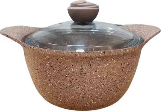 Каструля зі скляною кришкою O.M.S. Collection 3120 з гранітним покриттям 26 см 5,6 л Коричневий (Туреччина) | Зображення 2