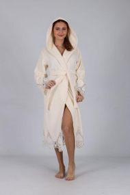 Женский халат Nusa 4360 кремовый, 3XL