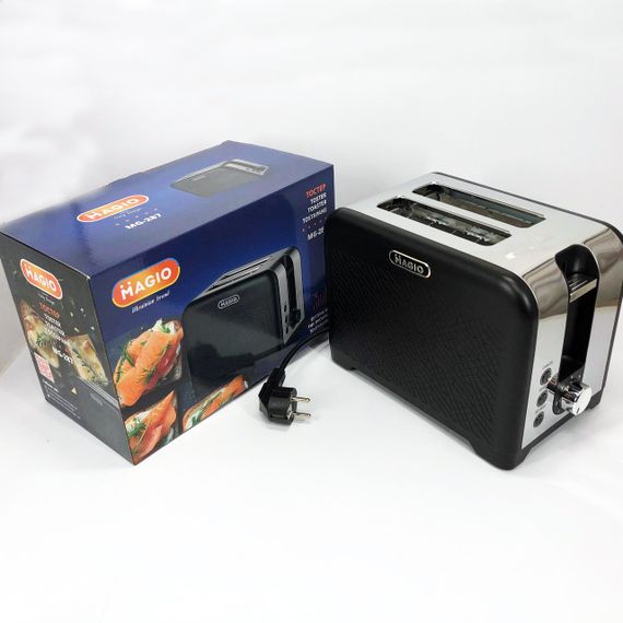 Тостер для кухні побутової MAGIO MG-287, Маленький тостер, Тостер зі знімним піддоном WC-131 для крихт | Зображення 9