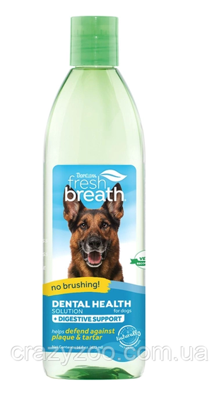 Добавка у воду для собак TropiClean Fresh Breath для здоров'я зубів та підтримки травної системи 473 мл 16842