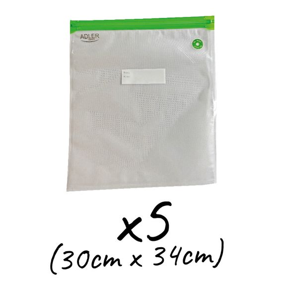 Вакуумные пакеты Adler AD 4514.1 набор 25 шт многоразовые для вакууматора разных размеров | Зображення 5