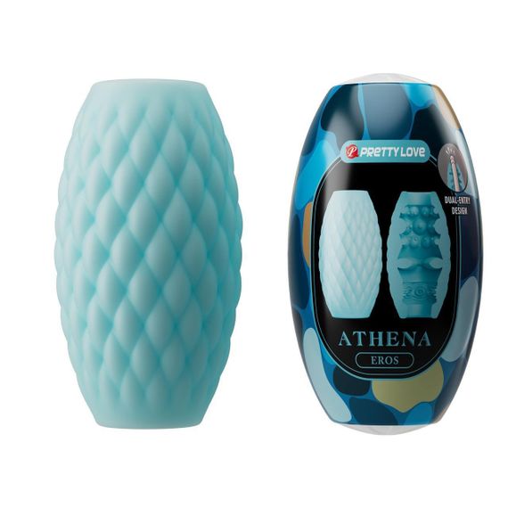 Мастурбатор яйце PRETTY LOVE Athena Eros блакитний, 7.6 х 4.2 см Sex Aura | Зображення 1