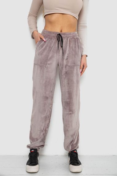 Штаны женские велюровые, цвет мокко, 238R58168