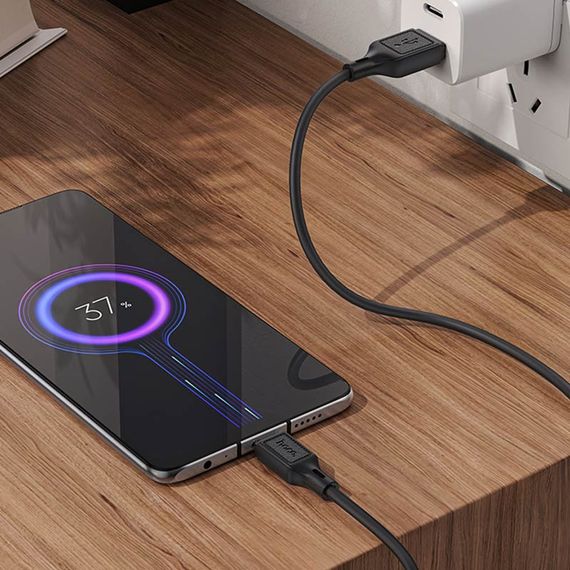 Дата кабель Hoco X90 Cool silicone USB to MicroUSB (1m) Black | Зображення 3