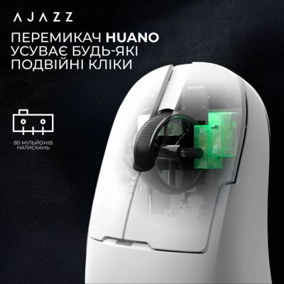 Мышка Ajazz AJ159P MC Wireless/Bluetooth/USB Charging Dock White (AJ159P-MC-W) | Зображення 3