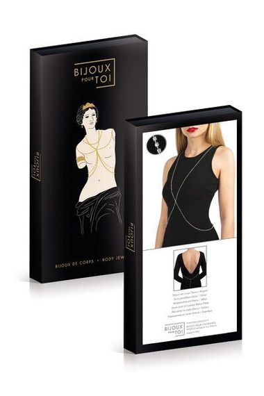Сріблястий ланцюжок для бюста Bijoux Pour Toi – Elena Silver зі стразами | Зображення 2