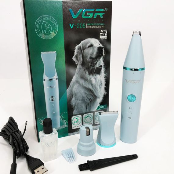 Аккумуляторная машинка для стрижки животных VGR 3 в 1 V-205 CH-56 | Зображення 8