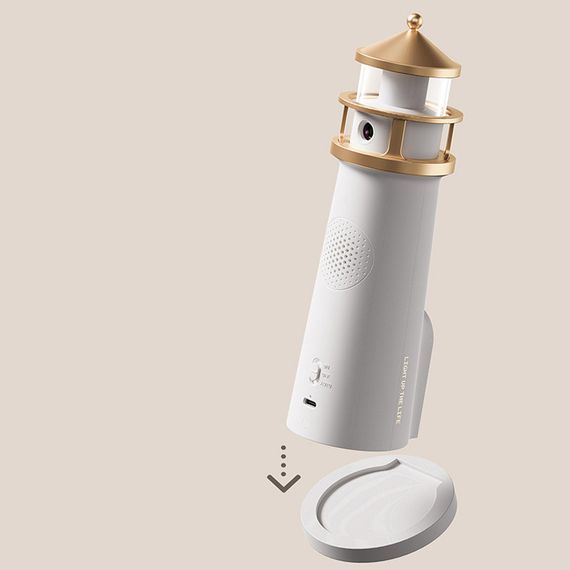 Проектор-нічник A08 Lighthouse 2in1 + Bluetooth колонка White | Зображення 7