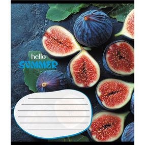 Тетрадь ученическая "Фруктовый сет" 018-530414K-5 в клеточку, 18 листов