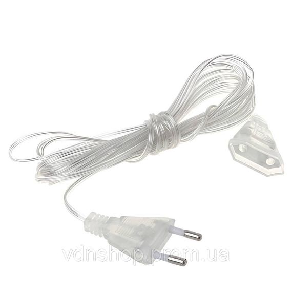 Подовжувач для гірлянд 5 метрів прозорий дріт 220V 5МTR | Зображення 1
