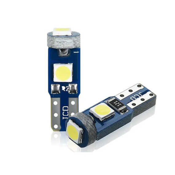 Автолампа світлодіодна T5 W2x4.6d, 3030 х 3 smd, червона, 12 В