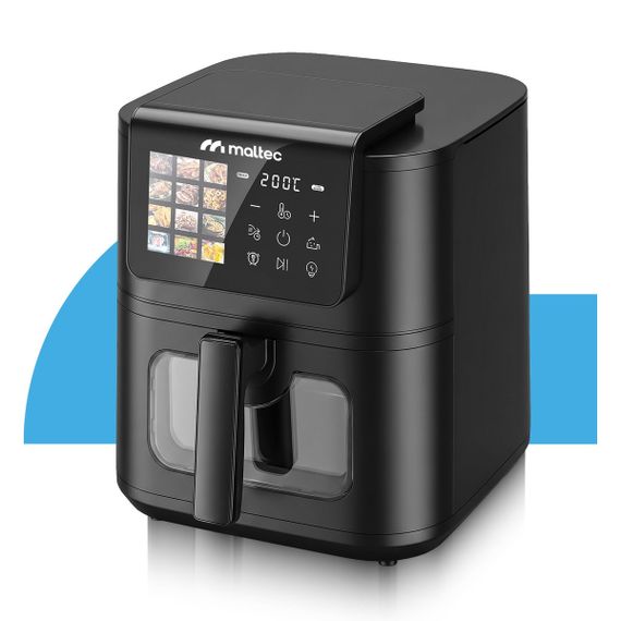 Мультипіч Maltec AirFryer2000W-8LB, 8 л, аерофритюрниця без олії з віконцем і підсвіткою | Зображення 1