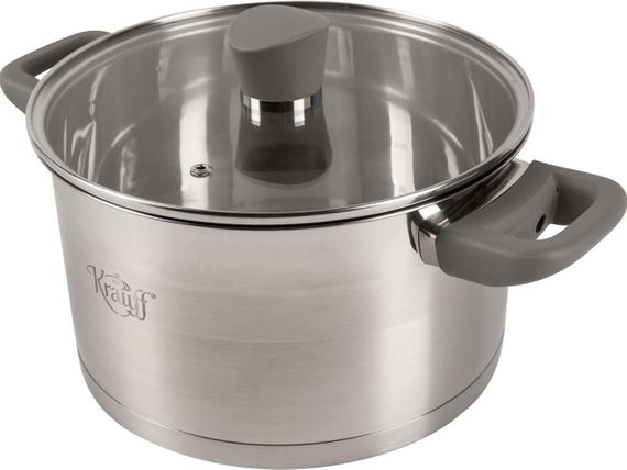 Кастрюля Krauff Elite 26-238-059, 6.1 л, 24 см, из нержавеющей стали с крышкой, для всех типов плит | Зображення 2