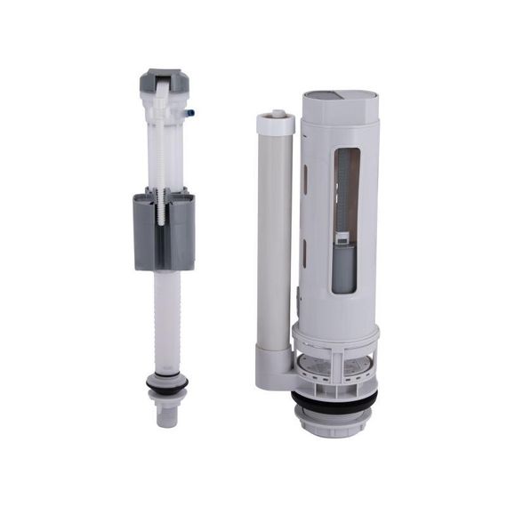 Qtap HY3 (Nando) комплект арматури для бачка унітаза з подвійною круглою кнопкою змиву 4,8 см і клапаном нижнього подавання води, 3/6L | Зображення 2