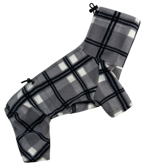 Костюм флiс картатий сірий D-206