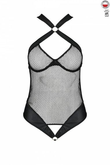 Сітчастий боді з халтером Passion Amanda Body L/XL, black sexstyle | Зображення 5