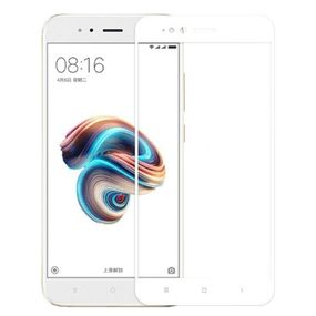 Захисне скло 2.5D на весь екран для Xiaomi MiA1 колір Білий