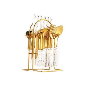 Набор столовых приборов Kitchen Premier Lux на 6 персон Белый