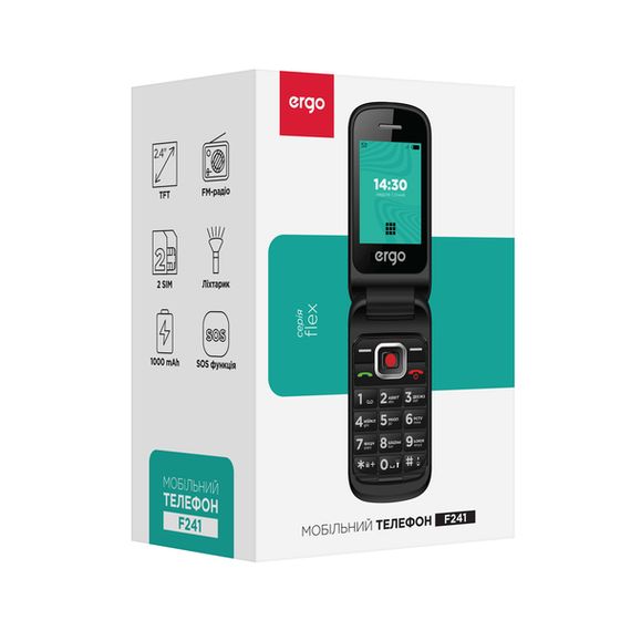 Мобільний телефон ERGO F241 Dual Sim Black | Зображення 4