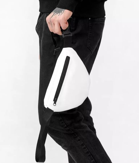 Чоловіча сумка бананка Sambag Urban SKH біла 24 × 15 × 8 см (85151008m) | Зображення 3