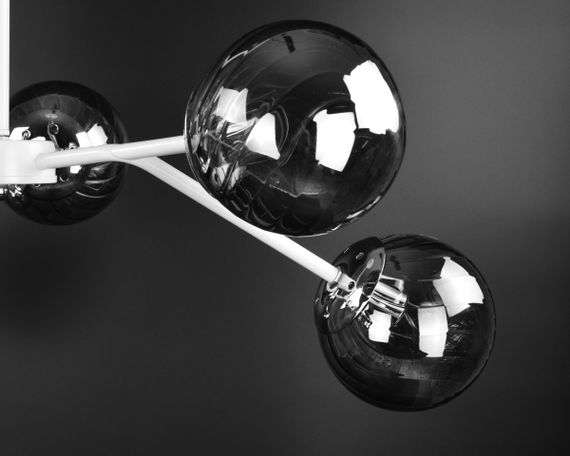 Люстра стельова на 6 лампочок 26488 Білий 25-63х65х65 см. | Зображення 3