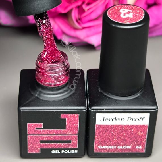 Светоотражающий гель-лак Jerden Proff №63 (бордовый) 5 мл