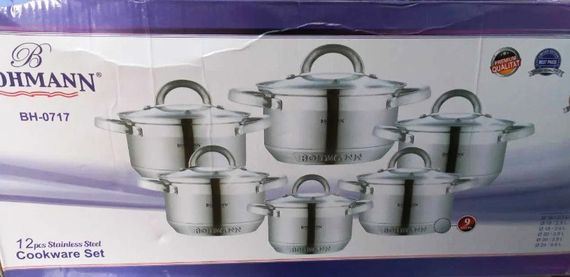 Набор кастрюль с крышками Bohmann BH-0717 набор кухонный 12 предметов посуда для кухни | Зображення 3