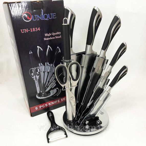 Набор ножей кухонных сталь UNIQUE, Набор ножей для домашнего повара, Нержавеющий кухонный нож MN-15 | Зображення 4