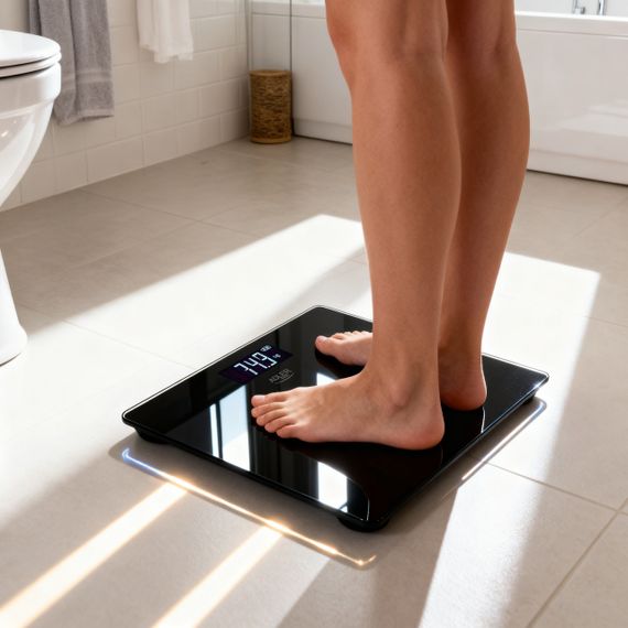 Весы напольные электронные стеклянные аккумуляторные Adler AD 8194 черные до 180 кг с высокой точностью | Зображення 8