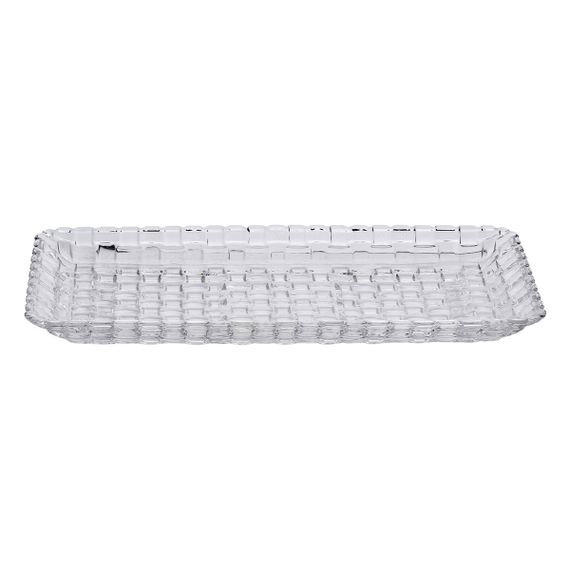 Блюдо для закусок скляне 25*12,5*1,5 см прямокутне HP-YH-33, Прозрачный