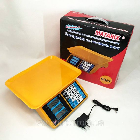 Настольные торговый весы Matarix, Электронные весы для торговли с показателем для продуктов UF-24 | Зображення 5