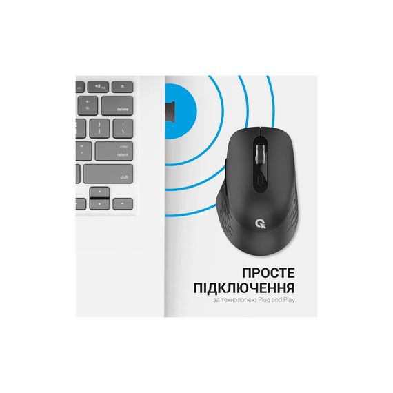 Мишка OfficePro M230B Silent Click Wireless/Bluetooth Black (M230B) | Зображення 8