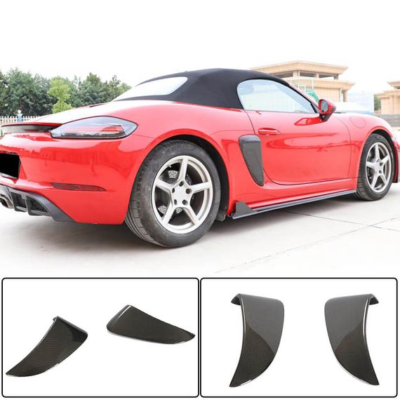 Накладки на задні крила (2016-2019, Карбон) для Porsche Boxster/Cayman 982 (718) 2016- рр