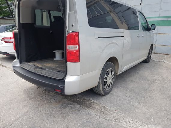 Накладка на задний бампер EuroCap (длинная база, ABS) для Opel Zafira Life 2019- гг