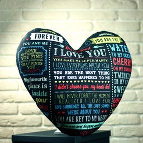 Подушка серце I love you 37x37 см (4PS_WOL026)