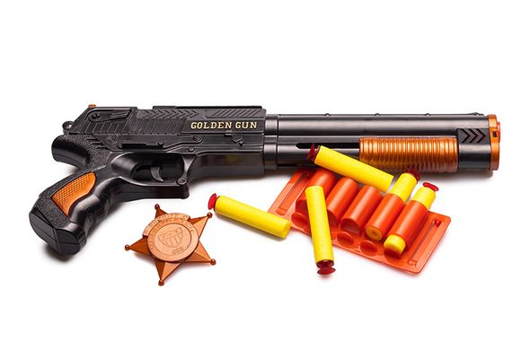 Іграшковий дробовик "Marshal" Golden Gun 915GG з м'якими кулями | Зображення 1