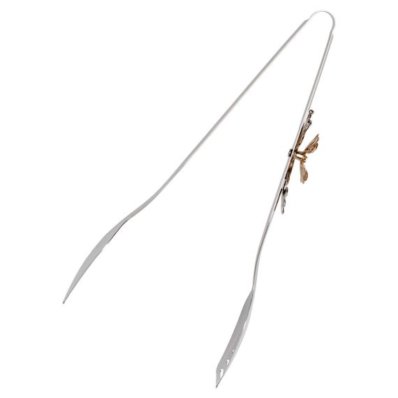 Щипці кухонні металеві 29×5 (см) кулінарні щипці для м'яса, риби, гриля кухарські щипці для Сріблястий HP-8-63 | Зображення 3