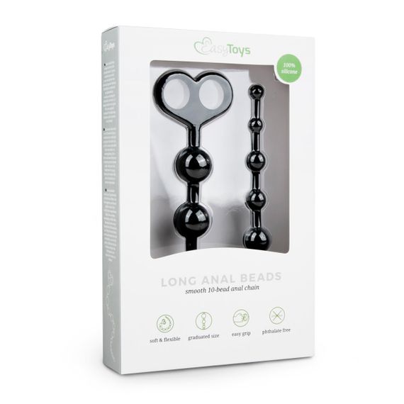 Анальні намисто Long Anal Beads чорні, 33.5 см x 2.5 см | Зображення 4