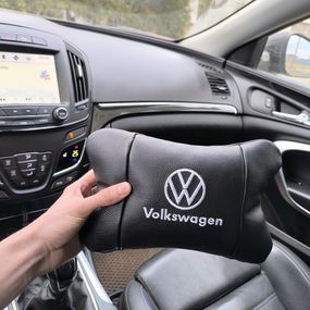 Подушки для подголовников в машину Volkswagen 1шт, Подарок автолюбителю, Подушка под шею AB-810 для автокресла