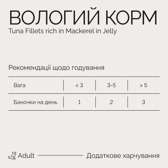 Вологий корм з тунцем для котів Savory Tuna Fillets Rich In Mackerel In Jelly For Adult Cats, 70 гр | Зображення 6