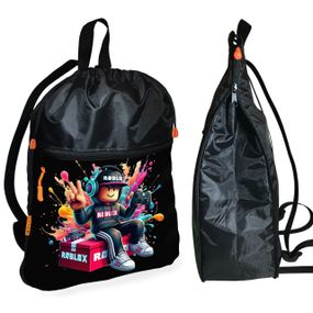 Рюкзак-мішок для взуття, спортивної форми Роблокс «Roblox» дитяча сумка для змінки з розширювачем (1684)
