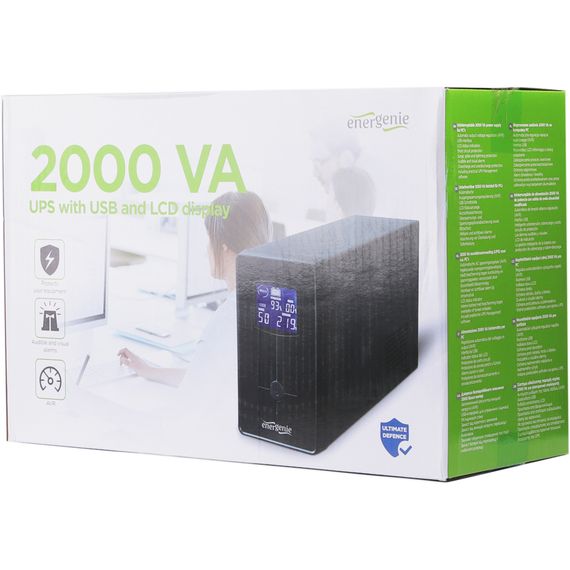 Пристрій безперебійного живлення EnerGenie EG-UPS-035 2000VA LCD (EG-UPS-035) | Зображення 3