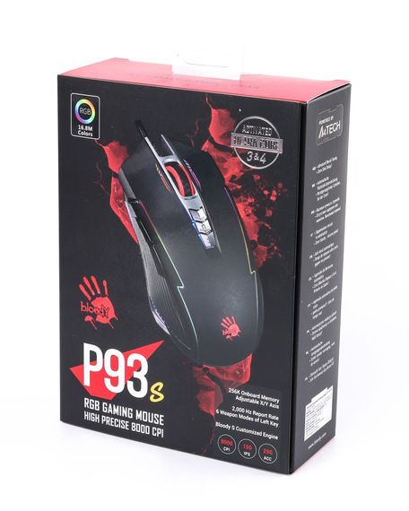 Миша ігрова A4Tech P93s Bloody,чорна, активоване ПЗ Bloody | Зображення 3