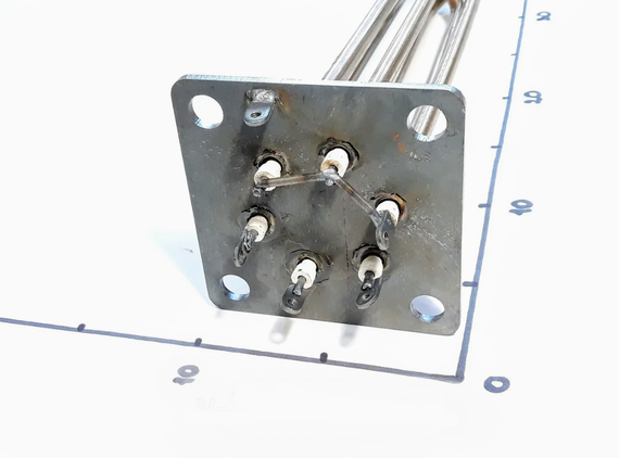 Блок Тенів 4500W на квадратному фланці 100×100мм (Україна) | Зображення 1
